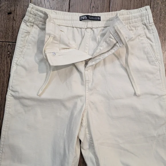 Like New! Zara X DNWR Carpenter Cargo Pants, Off White - Picture 3 of 10